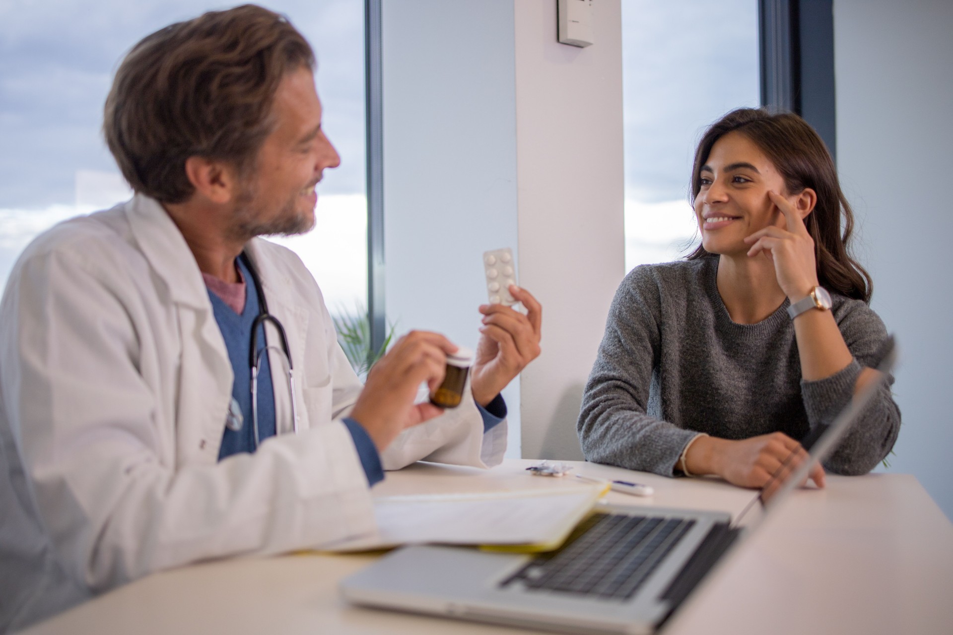 Doctor meeting with a patient